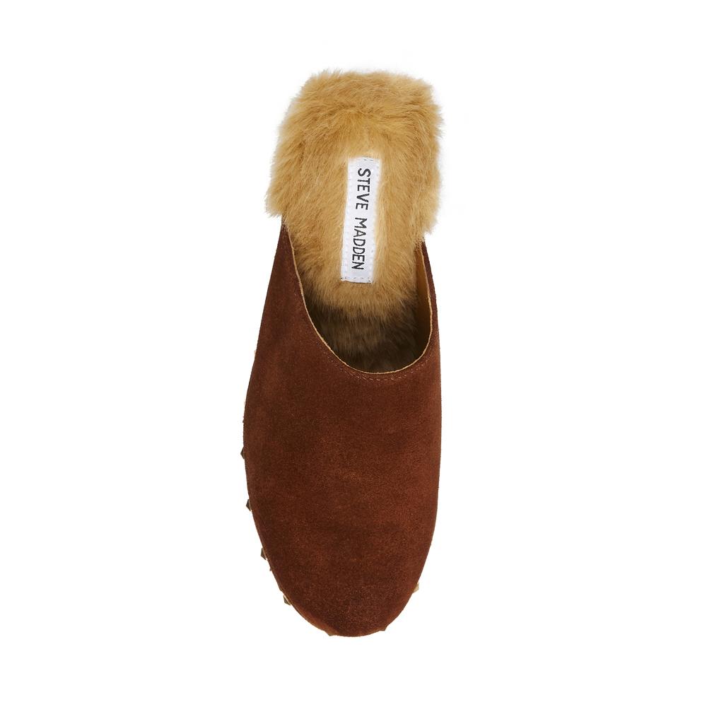 Steve Madden Women BROOKLYN COGNAC SUEDE