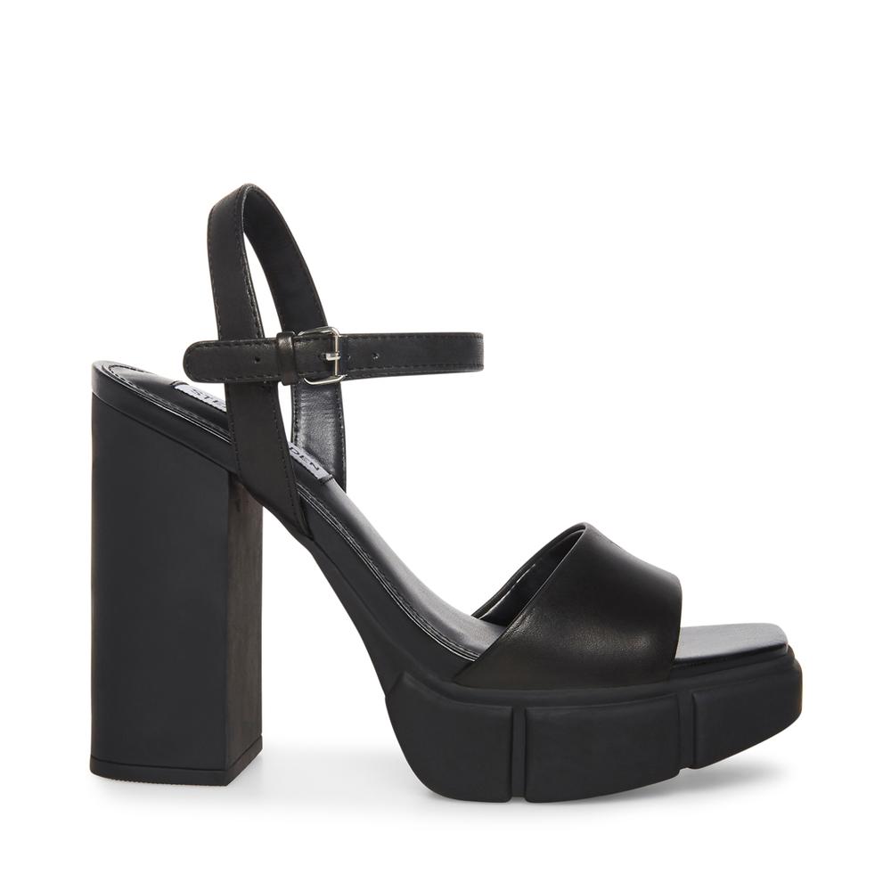Steve Madden Women RAYDEN BLACK LEATHER