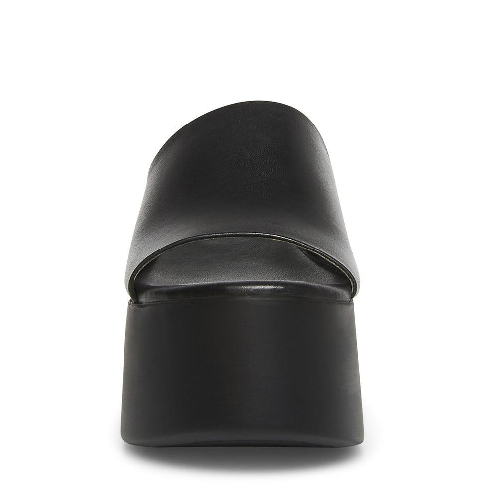 Steve Madden Women CHRISTA BLACK LEATHER