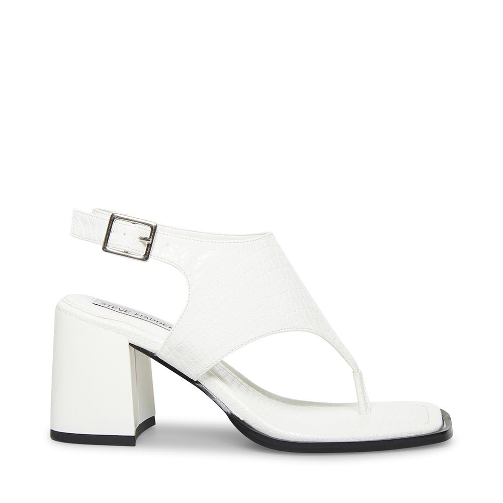 Steve Madden Women ALLURA WHITE CROCODILE