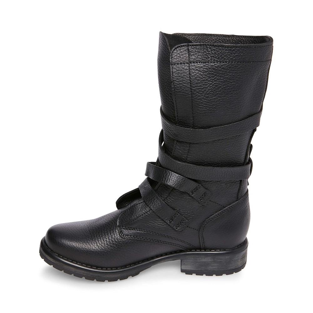 Steve Madden Women BANDDIT BLACK LEATHER