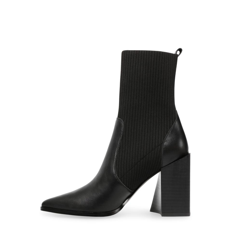 Steve Madden Women TACKLE BLACK LEATHER