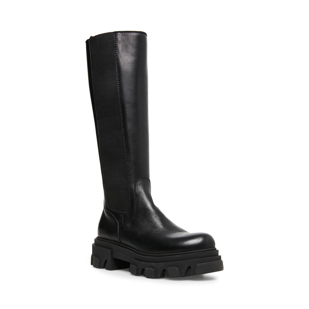 Steve Madden Women WAYDE BLACK LEATHER