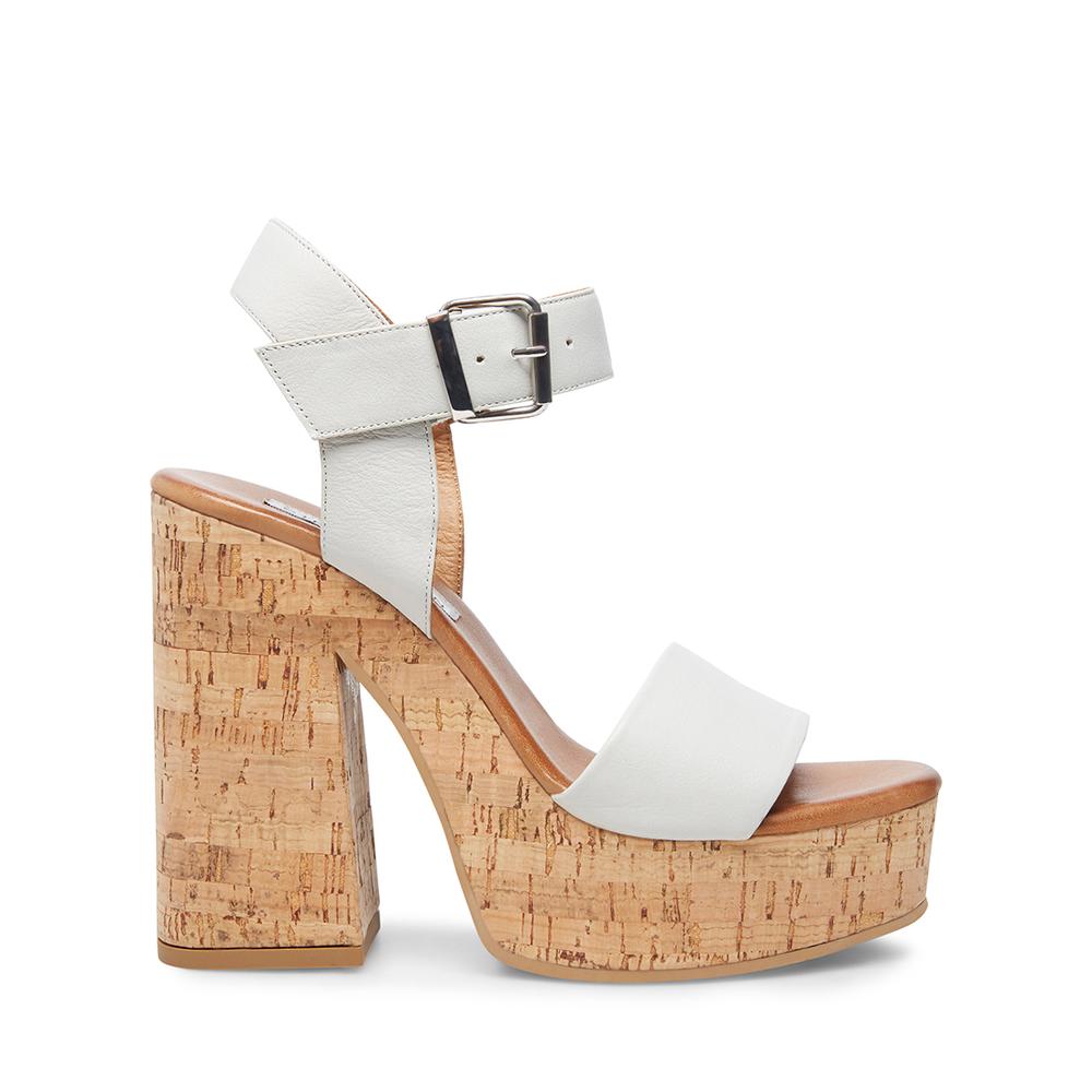 Steve Madden Women GINGER WHITE LEATHER