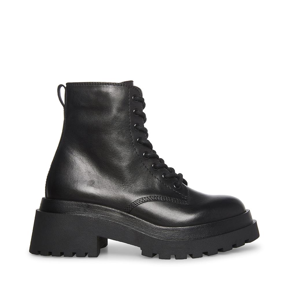 Steve Madden Women MALVINA BLACK LEATHER