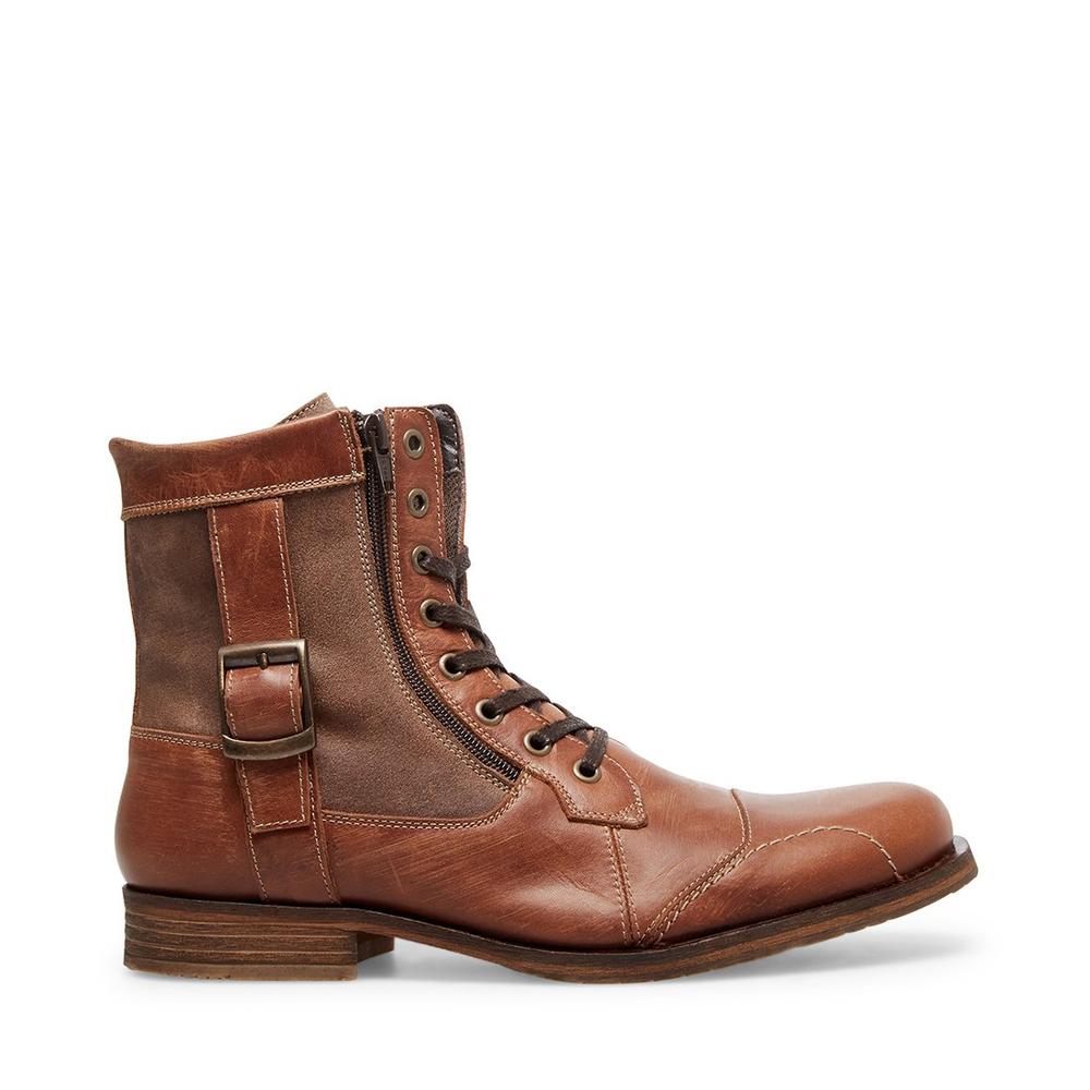 Steve Madden Men SIDETRACK COGNAC LEATHER