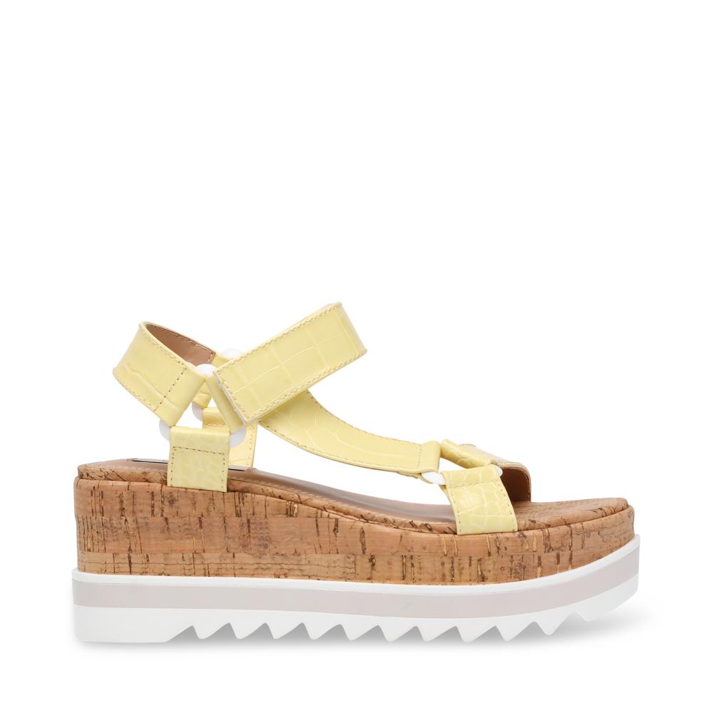 Steve Madden Women MIMICH YELLOW CROCODILE