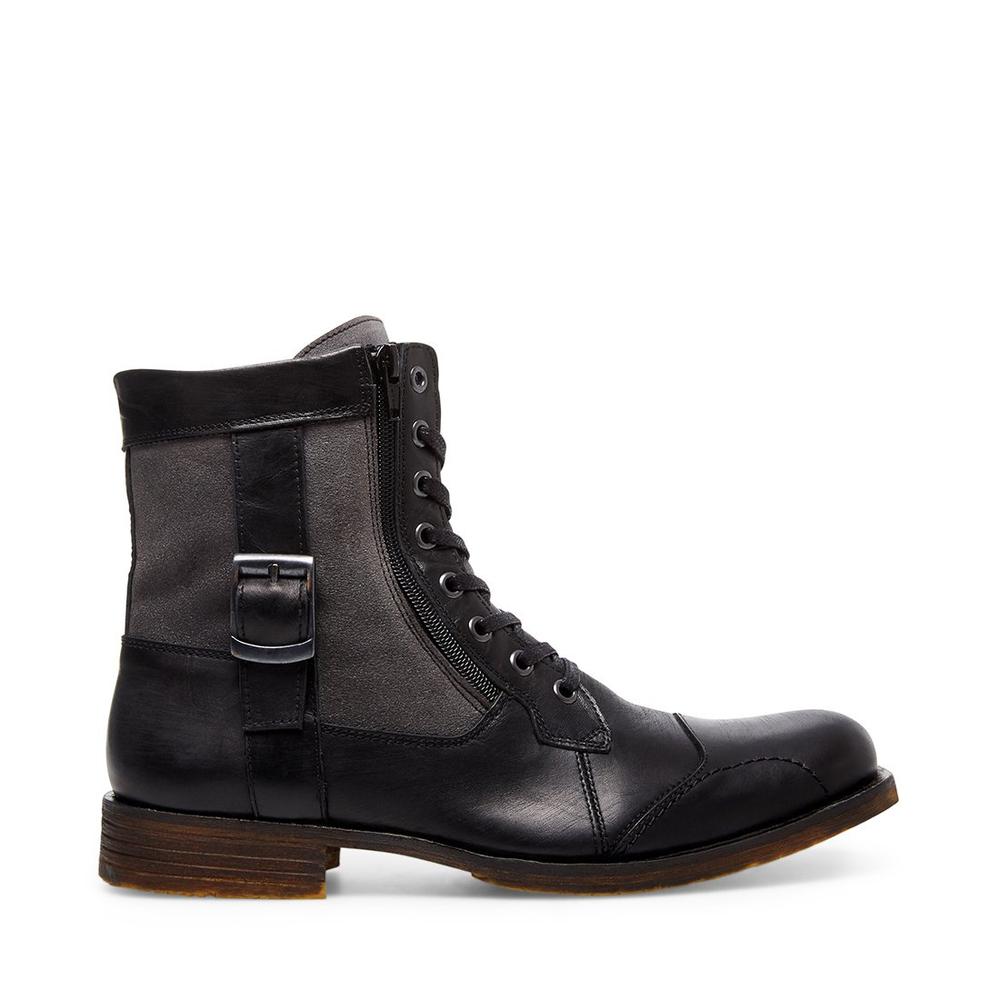 Steve Madden Men SIDETRACK BLACK LEATHER