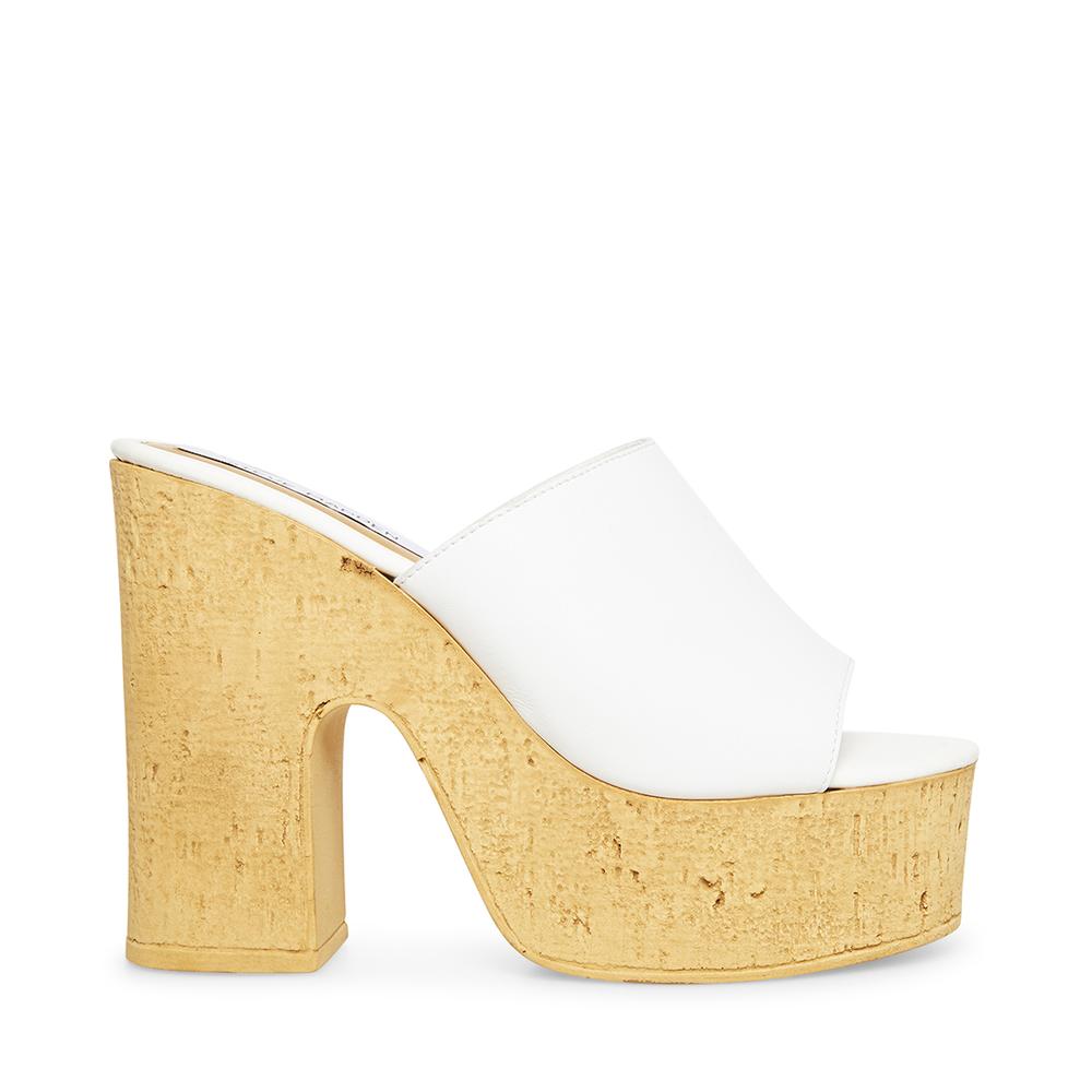 Steve Madden Women MARDI WHITE LEATHER