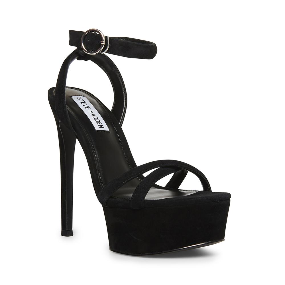Steve Madden Women MARCIANA BLACK SUEDE