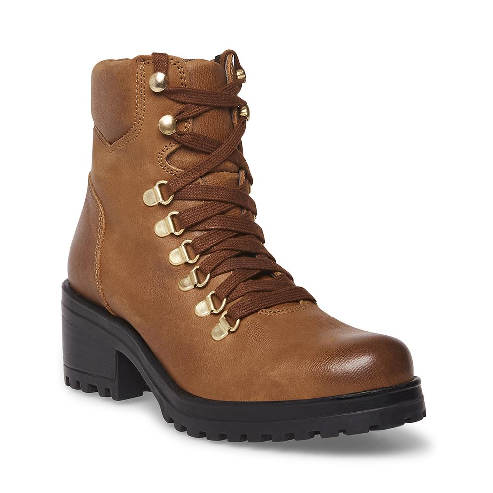 Steve Madden Women GALWAY COGNAC LEATHER - Click Image to Close