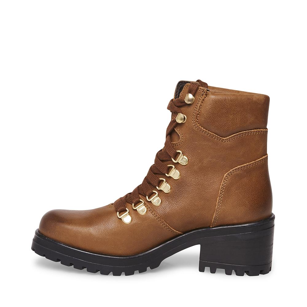 Steve Madden Women GALWAY COGNAC LEATHER - Click Image to Close