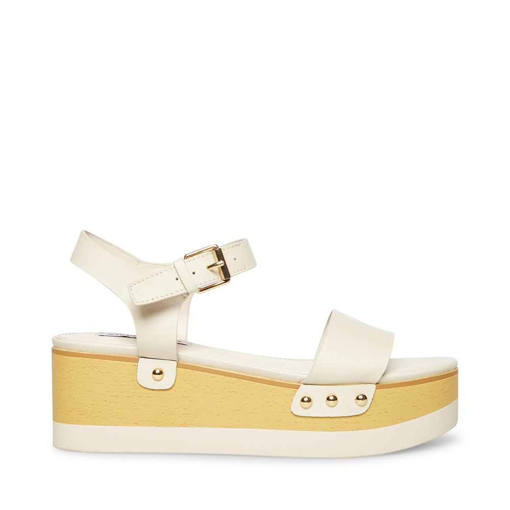 Steve Madden Women DOMENICA WHITE LEATHER