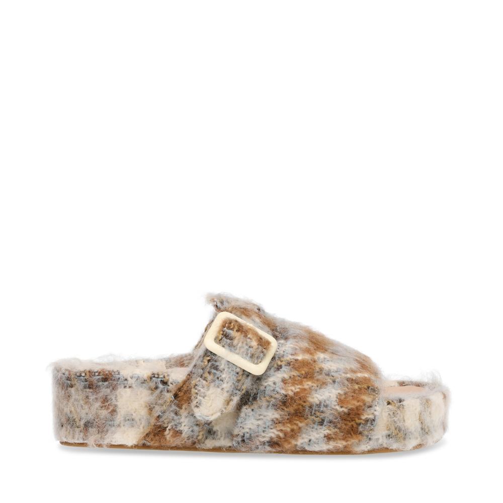 Steve Madden Women RIZZLE BEIGE PLAID