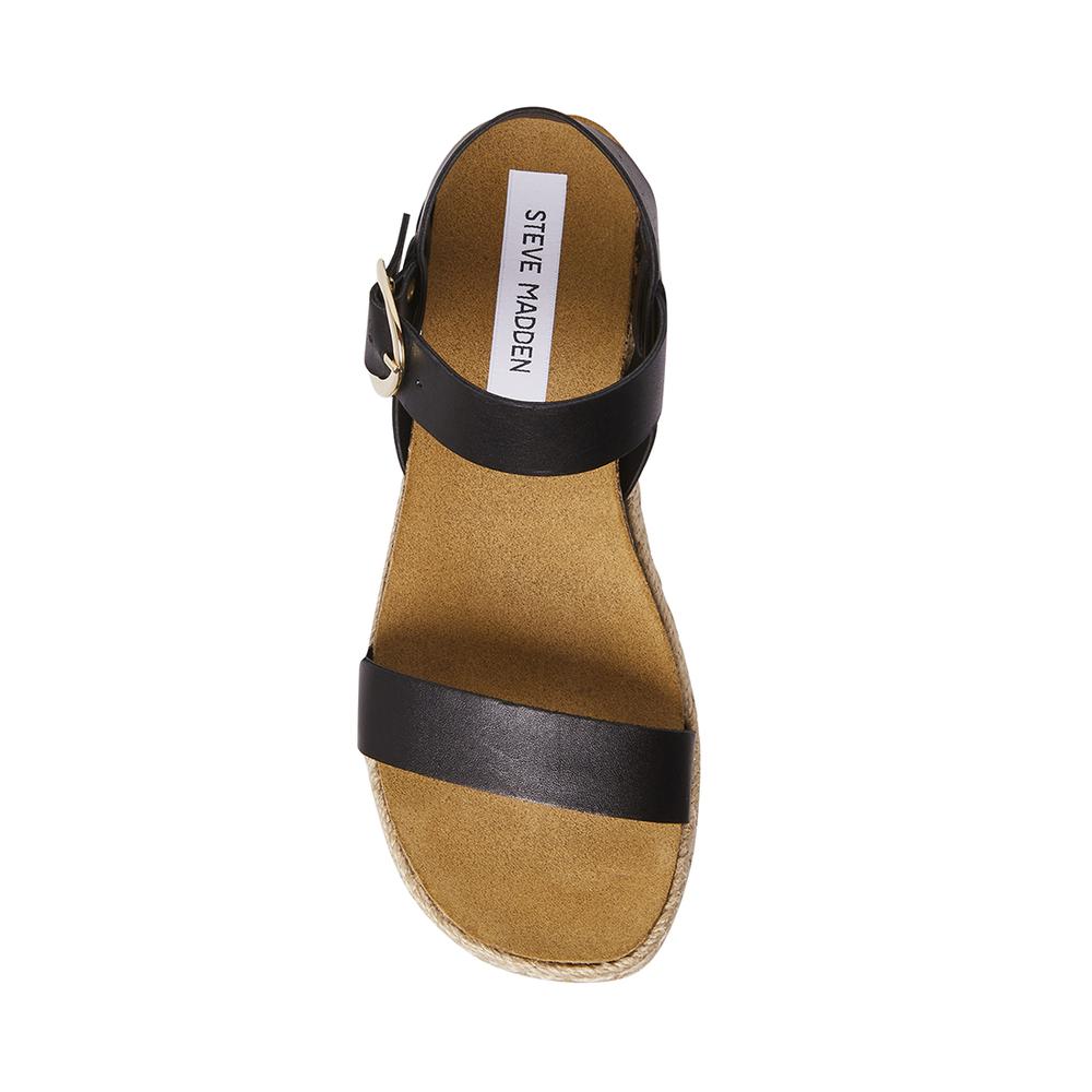 Steve Madden Women AVALYN BLACK LEATHER